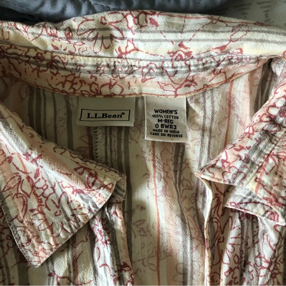 L.L. Bean Cotton Linen long sleeve - Picture 4 of 4